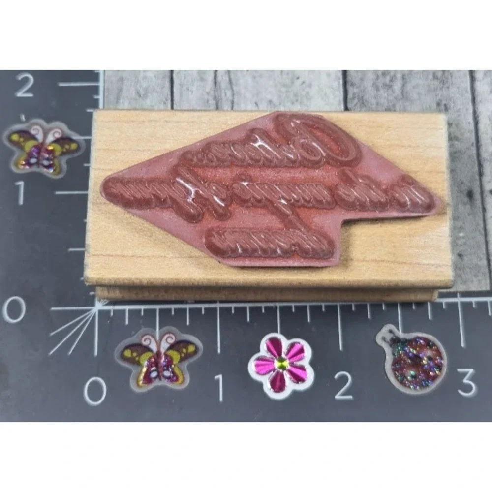 Great Impressions Believe In Magic Of Dreams Script Rubber Stamp Wood #G100